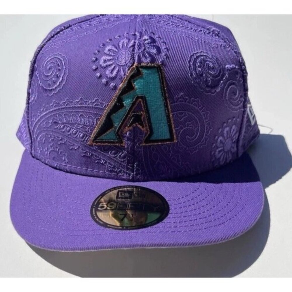 Vintage Arizona Diamond Back Men’s Purple New Era Hat Size 7 1/4 Embroidered